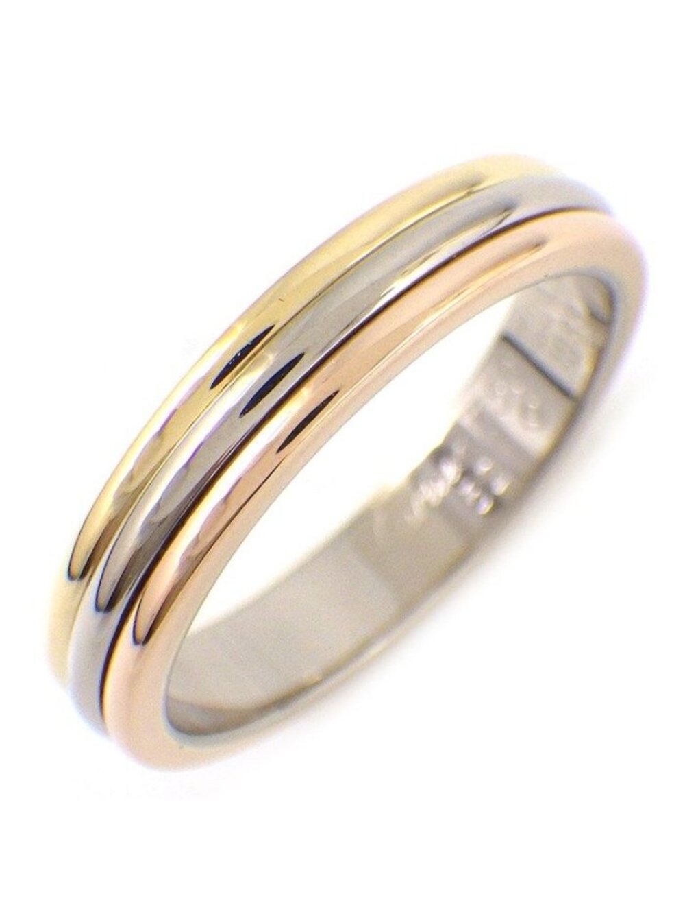 Cartier Ring Vendome Trinity Wedding 18k Pink Gold 18k White 18k Yellow